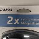 Carson LED Lighted Magnifold 2x Power Rectangular Magnifier For Reading, Inspection, Low Vision, Hobby and Crafts (MJ-50), Grey