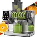 WETIE Cold Press Juicer, Powerful Juicer Machines with Adjustable Juicing Pressure, 99% High Juice Yield, Quiet Slow Masticating Juicer with Touch Screen, 3.54'' Feed Chute, Easy to Clean with Brush