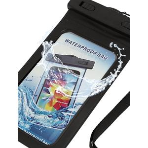 Waterproof Bag Holder Black for 5.5-Inch Mobile Phone w Neck Strap