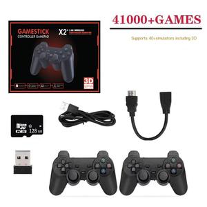 Generic X2-128G Wireless Retro Game Console Set,4K HDMI Output 40,000 Classical Games, 40+ Emulators, Dual Wireless Controllers, Plug & Play Video Game Consoles