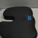 Everlasting Comfort Doctor Recommended Memory Foam Seat Cushion for Office Chairs & Car - Ergonomic Office Desk Accessories - Cushions for Tailbone Pain Relief, Sciatica (Black, Large) (01. Black Mesh)