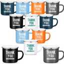 Sieral 12 Pcs Employee Appreciation Gift for Coworkers, Bulk Employee Thank You Gifts, Office Appreciation Gifts 12 oz Coworker Coffee Mugs Thank You for Being Awesome Enamel Mugs (Fresh Color)