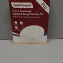 SourKeeper, Larger 2-in-1 Sourdough Starter Warmer Pro - 2026 Upgrade Larger Heating Plate, Dough Temp Probe, 1F Control (70110F), 24H Timer, Real-Time Monitoring Walnut,6.5inch