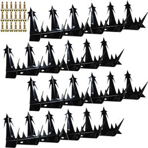 Metal Anti Climb Spikes for Fences and Walls. Effectively Avoided Invaders Climbing Attempts. (Size74 inches) (Large)