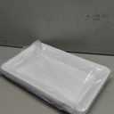 American Metalcraft MEL12 Melamine Rectangular Platter, White, 12", 6 Pcs