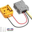 DC 20V to 12V Step-Down Converter with Switch Compatible with Dewalt 20V Battery, Over-Discharge Protection, DC12V 20A 240W Buck Converter Voltage Regulator for Golf Cart RC Car Truck DIY