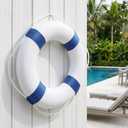 20 Inch Safety Life Preserver Ring Buoy for Swimming, Swim Foam Ring - Pool Safety Throw Rings, Rescue Lifeguard Wall Decoration