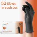 Caring Black Nitrile Exam Gloves, 50 Count, Powder Free and Not Made with Rubber Latex, for Medical Use, Cleaning, Food Prep