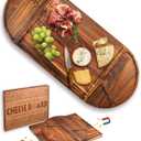 Extra Large 30 x 13 Magnetic Acacia Wood Charcuterie Boards Cheese Board Set with Handles, Serving Tray and Cutting Board Set, for Housewarming New Home Christmas Wedding Bridal Shower