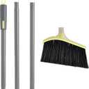 Casabella Wayclean Wide Angle Broom with Densely Packed Bristles, Gray