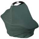 Breathable Car Seat Cover for Babies Multi-Purpose Soft Rayon Nursing Cover for Breastfeeding, High Stretchy Infant Carseat Canopy, Stroller Cover (Smooth Rayon, Roman Green)