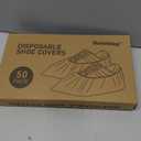 Recycable Shoe Covers Disposable - Black Shoe Covers for Indoors,50Pcs Booties for Shoe cover, Fits Up To 11 US Men and 13 US Women Size, Recyclable Non-Woven Fabric (Black Set of 50(XL))