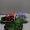 Dwi Dowellin Large Flatbed Semi Truck Toy for Kids,Includes Farm Vehicles,Car Toy Birthday Gift for 2 3 4 5 Years Old Boys and Girls