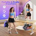 Air Compression Resistance Stepper Adjustable Mini Stair Climber for Home Cardio Workout, Portable Stepper Machine with LCD Display, 5-Level Adjustable Resistance, Non-Slip Pedals - Batt. not incl.