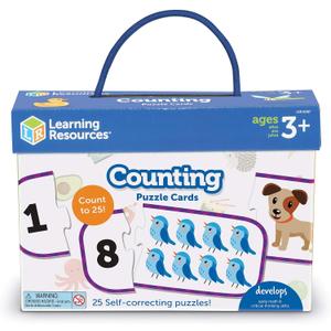Learning Resources Counting Puzzle Cards, Kindergarten Readniness, Self Correcting Puzzles, Ages 3+