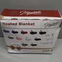 Homemate Electric Heated Blanket Twin Size - 62"x84" Heating Blanket Twin Size 1/2/4/6/8 Hours Auto-Off 10 Heat Level Over-Heat Protection Flannel Sherpa ETL Certification (01 - Light Grey)