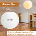 2 Pack Paper Lanterns 30 Inch Large White Hanging Lanterns Jumbo Round Ball Luminary for Wedding Party Birthday Home DIY Craft Bridal Shower Anniversary Festival Backyard Events Decorations