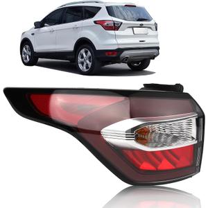 Tail Light Compatible with 2017 2018 Ford Escape S,SE,SEL,Titanium, Rear Taillights with Bulb and Harness, Left Driver Side Tail lamp Assembly OE: GJ5Z13405C