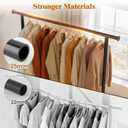 EAGMAK Sturdy Clothing Racks with Shelf, Metal Clothes Rack with Leveling Feet for Hanging Clothes, Freestanding Garment Coat Rack for Bedroom, Apartment & Small Spaces, Black