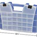 Akro-Mils 06118 Multi Compartment Hardware and Crafts Portable Organizer Storage Case, (18-Inch x 13-Inch x 4-Inch), Blue