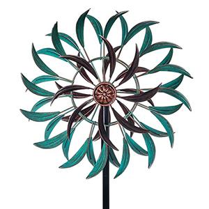 Stargarden Metal Wind Spinner, Two-Way Wind Sculptures, 360 Degrees Kinetic Wind Spinners for Yard and Garden