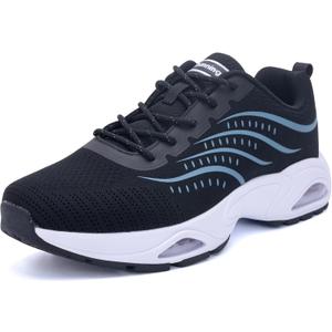 Men's Runnning Shoes Walking Tennis Fashion Sneakers Breathable Comfortable Gym Jogging Sports Athletic Footwear BlackBlue US 12