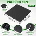 Interlocking Ground Protection Mats Anti Slip 24 Sq ft Coverage