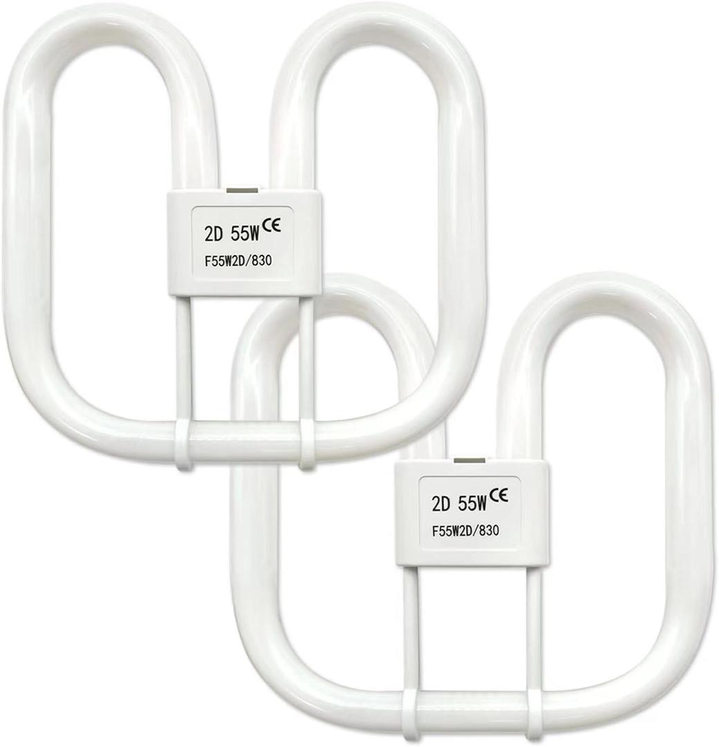 2D 55W Bulb Compatible with GE F552D/830 Soft White, 55 Watts CFS55W, GR10Q-3 Base 55 Watt Tube 40184 2D 55W Bulb Compatible with GE F552D/830 Soft White, 55 Watts CFS55W, GR10Q-3 Base 55 Watt Tube 40184