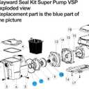 RO6G Replacement Hayward Super Pump Seal Kit for SP2600 SP1600 SP2600X 1600 1600X Fits Regular/X/VSP Models (Please Pay Attention to The Model When Purchasing)