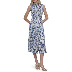 DKNY Women's Dress, Cream/Iris, 4
