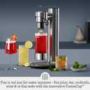Breville BCA800BSS InFizz Fusion Sparkling Water and Beverage Carbonator, CO2 Cylinder Not Included, Brushed Stainless Steel, Small