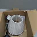 PERMO Wall Sconces Set of 2 Antique Black Sconce with 6.3" High White Fabric Lampshade Wall Sconce Set of Two Wall Light for Living Room Bedroom Hallway Bathroom Stairs Kitchen