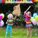 Hippie Pinata,Capybara Piata with Blindfold and Bat Stick for Kids Groovy Hippie Theme Birthday Party Game Decorations Shower Photo Props Wedding Christmas Party Supplies