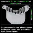 MCK49049101 Housing & ADQ56656403 Filter Replacement for LG & Kenmore Dryers, Upgraded Dryer Filter Holder, Ultra Durable Dryer Lint Screen Cover Guide Assembly