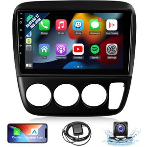 Naifay Android Car Radio for Honda CRV 1997 1998 1999 2000 2001 with Wireless CarPlay Android Auto, 2+32G 9 Inch Touch Screen for CRV Car Stereo Bluetooth GPS WiFi SWC FM Backup Camera (Manual A/C)