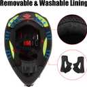 Youth Kids Dirt Bike Helmet for Boys & Girls,F001 Full Face Motorcycle Helmet for Off-Road ATV Street Riding Four Wheeler Mountain Bike with Goggles Gloves,DOT Approved(Pink Flame,M)