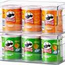 vacane 10" Wide Stackable Pantry Organizer Bins Open Front, Plastic Chip Organizer for Pantry Food Storage Basket for Countertops, Kitchen, Bathroom, 2 Pack