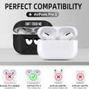 Youtec for Airpods Pro 2nd Generation Case,Don't Touch Me Cool Cover with Lanyard Big Eyes Cute Cartoon for Airpods Pro 2nd Generation Case,Soft Shockproof Cover for Women Men-Grey
