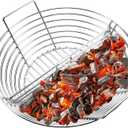 Replacement Kamado Classic Joe Charcoal Basket, Lump Ash Basket Fits Big Green Egg Grill, Large - Stainless Steel Charcoal Holder with Divider. Smoking Accessories also for other 18" Charcoal Grills