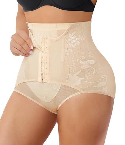 KUMAYES Tummy Control Panties for Women Plus Size Shapewear Short High Waist Butt Lifter Panty Faja Body Shaper Underwear Beige 4XL