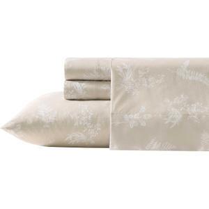 Wrangler - King Size Sheet Set, Ultra-Soft & Wrinkle-Resistant Bedding for Year Round Comfort, Deep Pockets, Bed Sheets with Matching Fitted Sheet & Pillowcases (Foliage Beige)