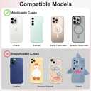 2 x 1 Pack Silicone Suction Cup Phone Case Mount Double Sided, Phone Accessories Hands-Free Strong Grip Holder for Selfies and Videos, Silicon Phone Stand Sticky for iPhone and Android Purple