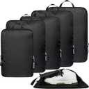 BAGAIL 6 Set Ultralight Compression Packing Cubes Packing Organizer for Travel Accessories Luggage Suitcase Backpack