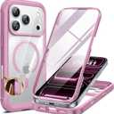 Miracase for iPhone 17 Pro Max Case 6.9" Full-Body Phone Case with Built-in Glass Screen Protector& Full Camera Protector,[Magnetic with MagSafe] Drop Proof 17 ProMax Cover, Lilac