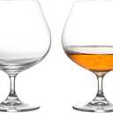 GLASKEY 22oz Large Brandy Snifter Glasses Set of 2,Crystal Cognac Glasses for Cognac,Brandy,Whiskey,Dishwasher Safe,Perfect for Home,Restaurants and Party