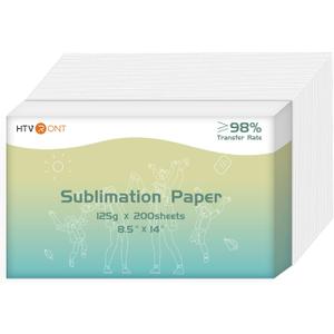 HTVRONT Sublimation Paper 8.5x14 Inch - 200 Sheets Transfer Paper Compatible with Inkjet Printer, Heat Transfer Paper for Tumblers, Mugs, T-shirts and Other Sublimation Blanks