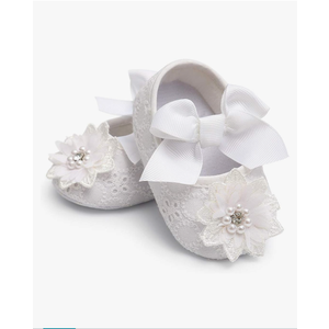 Ohwawadi Infant Baby Girl Shoes Baby Mary Jane Flats Princess Wedding Dress Shoes Crib Shoe for Newborns, Infants, Babies, and Toddlers, Size 0-6 Month