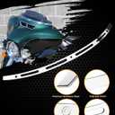 PBYMT Polished Stainless Windshield Trim, Slotted Windshield Trim Compatible for Harley 2014-2024 Electra Glide, Street Glide, Ultra Limited and Tri Glide Models