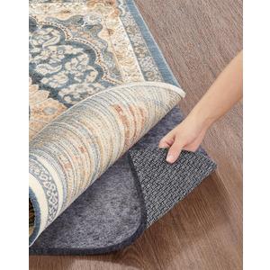 Veken Non Slip Cushioned Rug Pad Gripper 5 x 7 Ft, Felt and Silicone Backing, 1/4 inch Thick Carpet Liner for Hardwood Floors and Finishes, Under Area Rugs Anti Skid Mat, Keep Rugs Safe and in Place 5' x 7' (Rectangular), 1/4" Thick