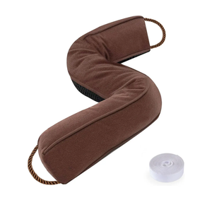 Sunolga Door Draft Stopper Blocks Hot and Cold Air with Removable Washable Cover for Bottom of Door, All-Season Garage Door Seal for Wind, Door Sweep for Gaps Up to 3", Home Essentials, 60", Brown